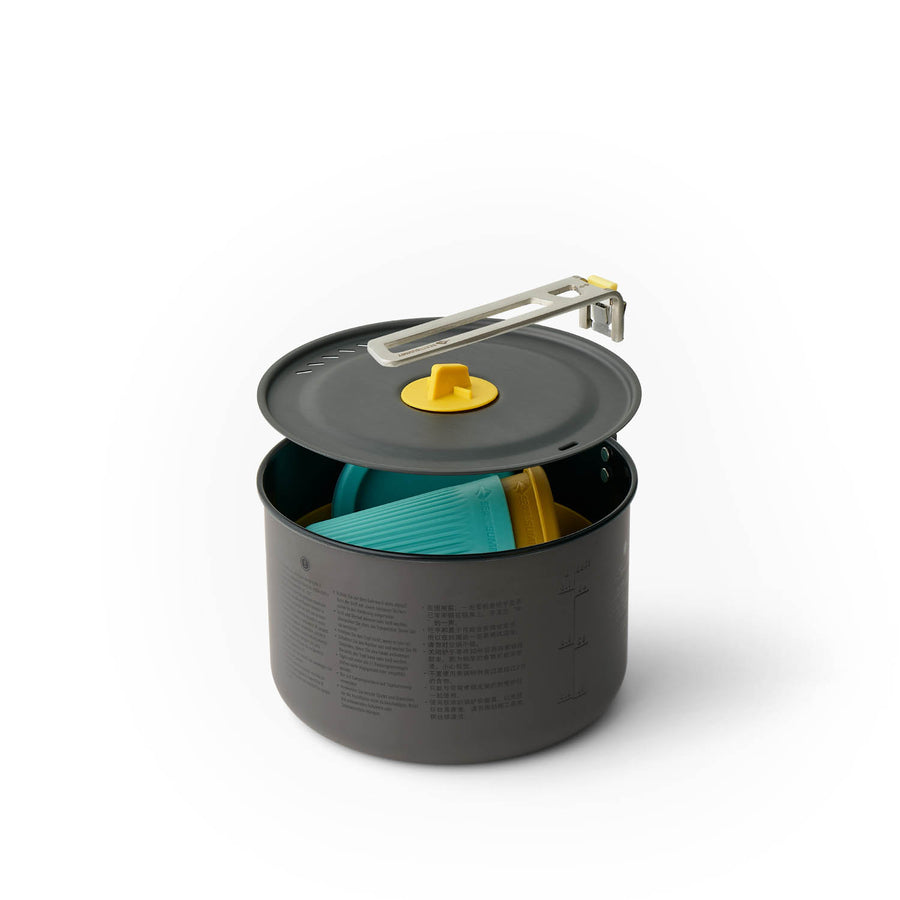 Frontier One Pot Cook Set – Ultraleichtes Kochset inkl. 2 Liter-Campingtopf (5-teilig)