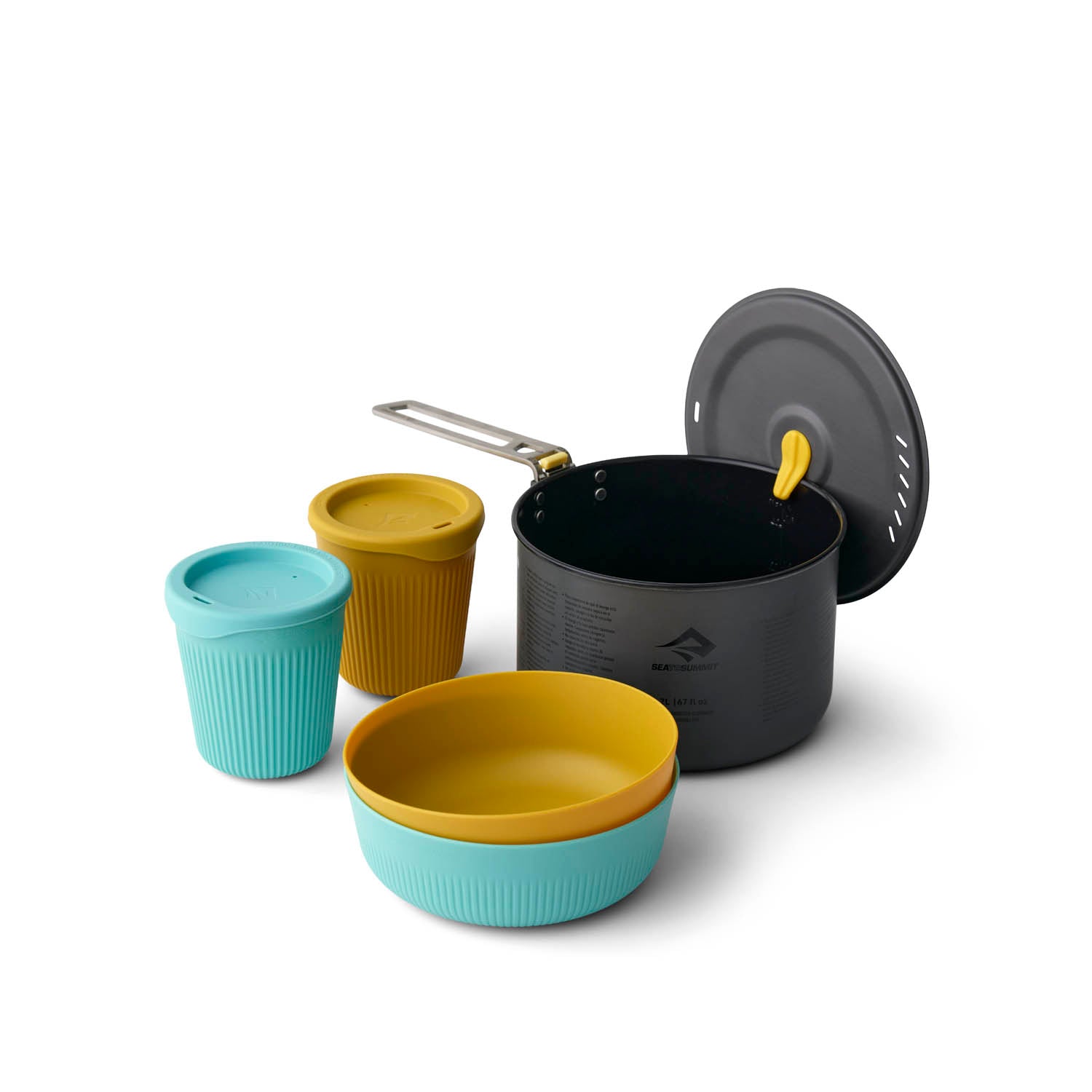 camping topf Frontier One Pot Cook Set – Ultraleichtes Kochset inkl. 2 Liter-Campingtopf (5-teilig)