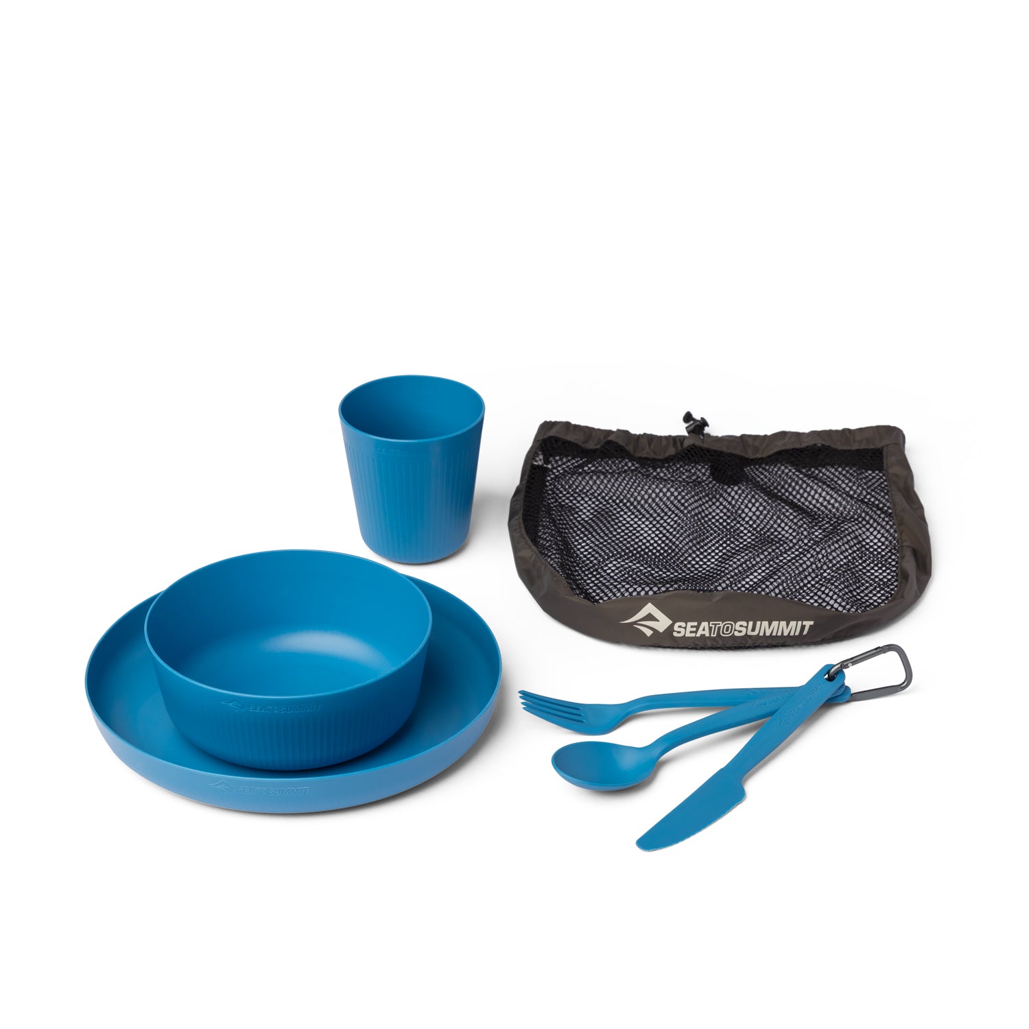 Cendre Blue || Camp Dinnerware Set with Mesh Sack - [6 Piece]