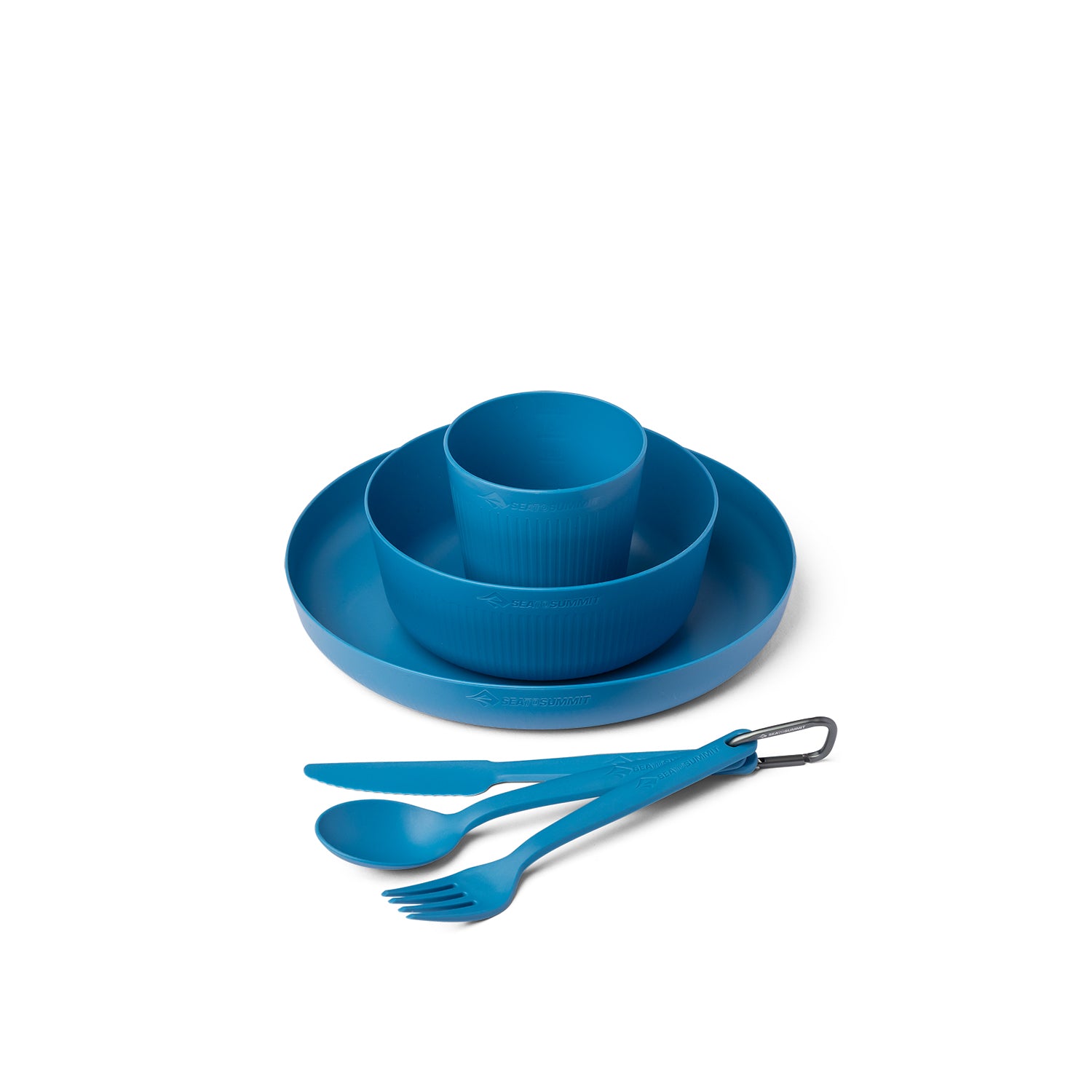 Cendre Blue || Camp Dinnerware Set with Mesh Sack - [6 Piece]