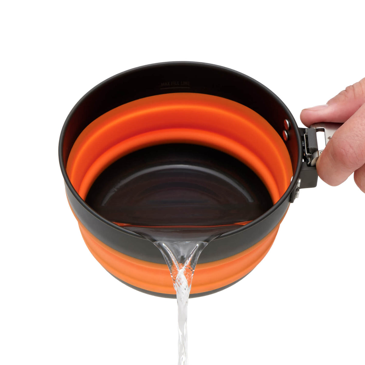 Casserole Pliable Silicone 1L Avec Couvercle - Portable, Camping Randonnée, Bleu