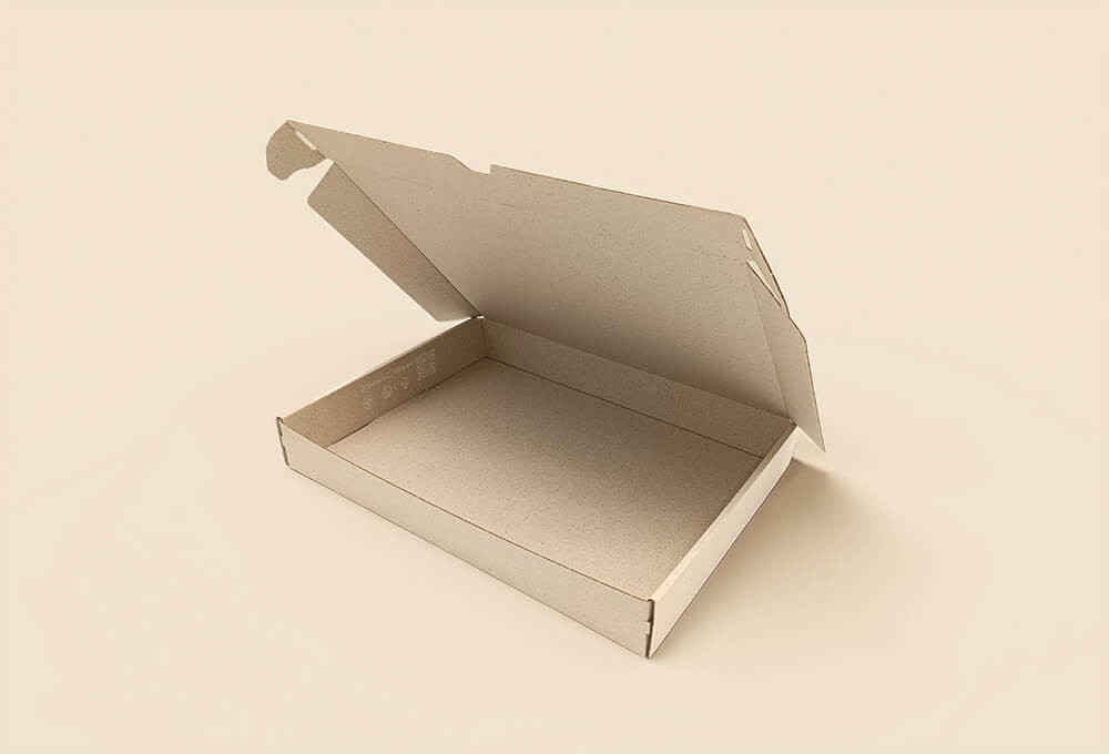 Grass paper box as a shipping parcel