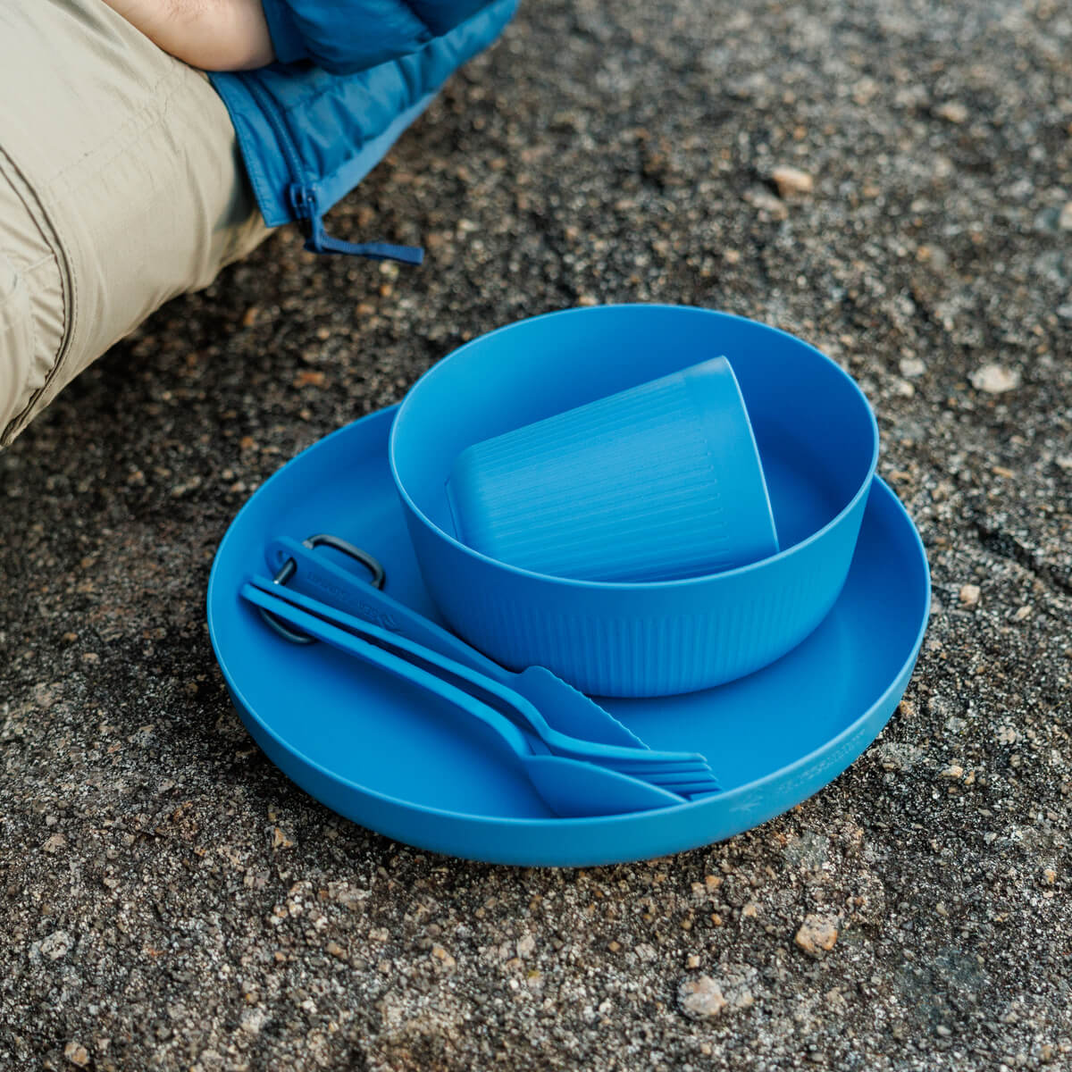 Camp Dinnerware Set w/ Mesh Sack - [6 Piece]