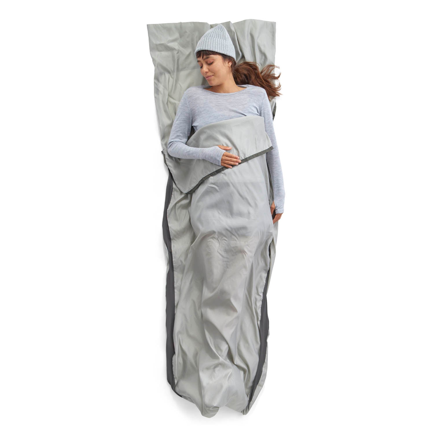 Rectangular with Pillow Sleeve || Silk Blend Sleeping Bag Liner
