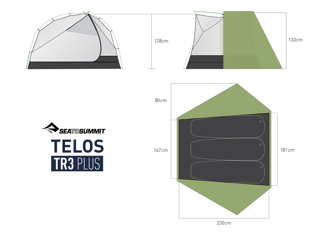3 Person || Telos Plus Freestanding Ultralight Tent 