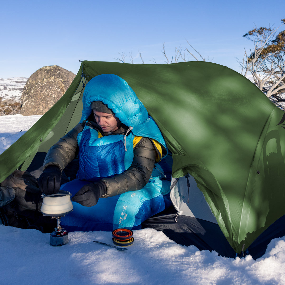schlafsack winter extrem Trek Daunenschlafsack