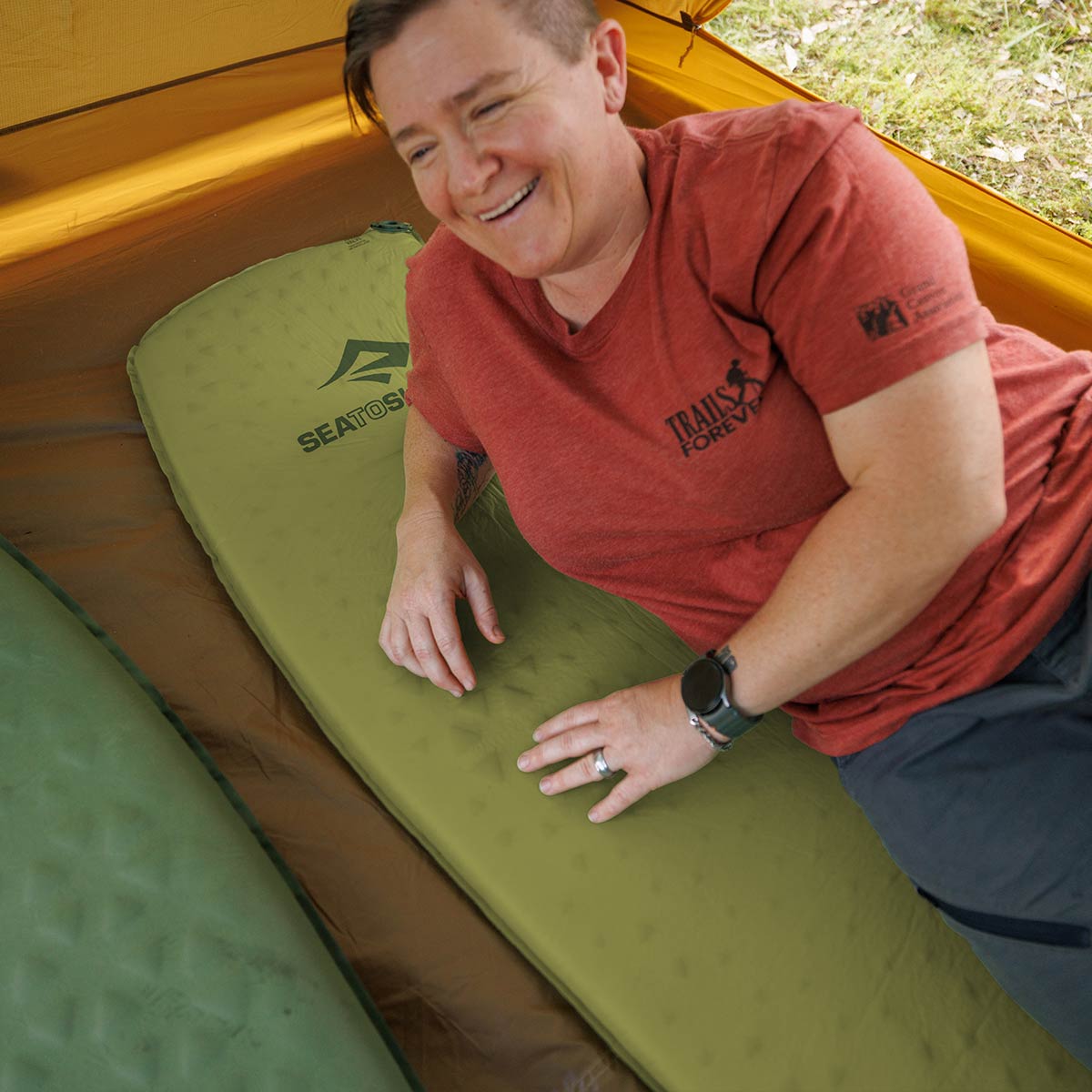 Matelas de camping auto-gonflant 120 x 60 cm | DERYAN Matelas de camping auto-gonflant 120 x 60 cm | DERYAN