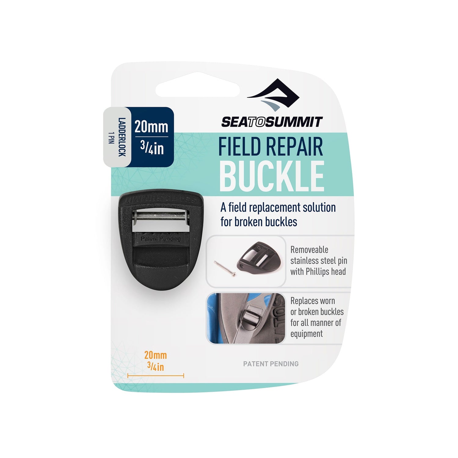 2mm || Ladder Lock Field Repair Buckle