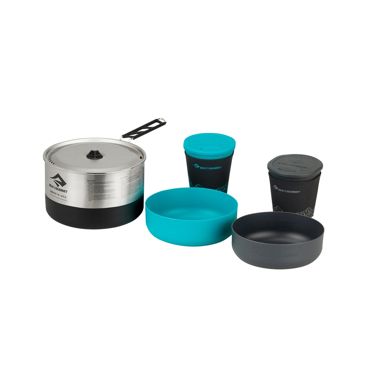 Sigma Stainless Camping Cookware Set _ 1 pot, 2 bowls & 2 mugs
