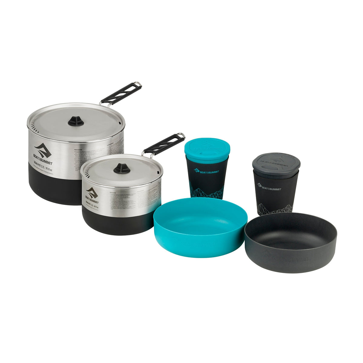 Sigma Stainless Steel Cook Set _ 2 pots, 2 bowls & 2 mugs