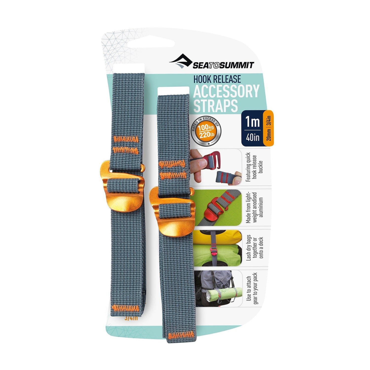 2mm x 1.m || Accessory Strap with Hook Release