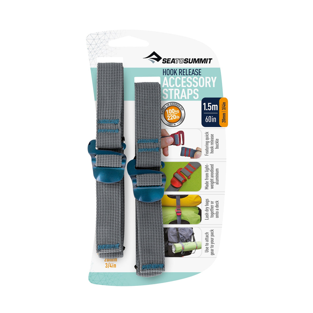 2mm x 1.5m || Accessory Strap with Hook Release