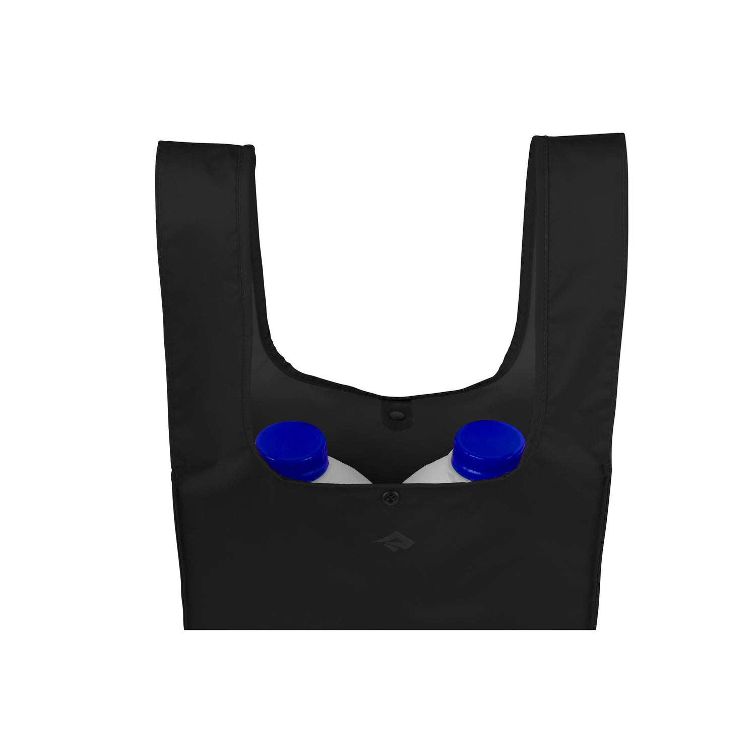Black || Fold Flat Pocket Shopping Bag