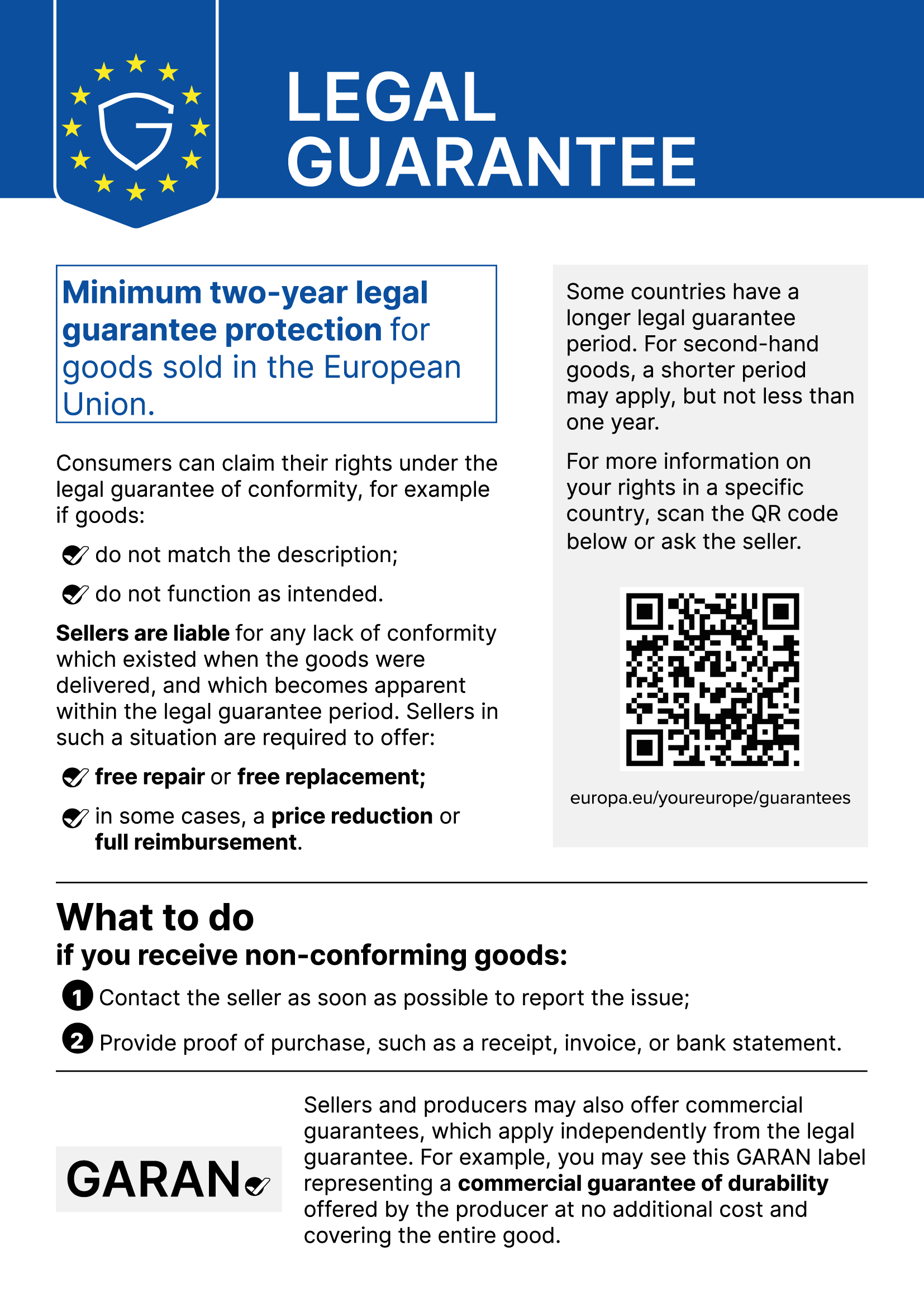 Legal Guarantee